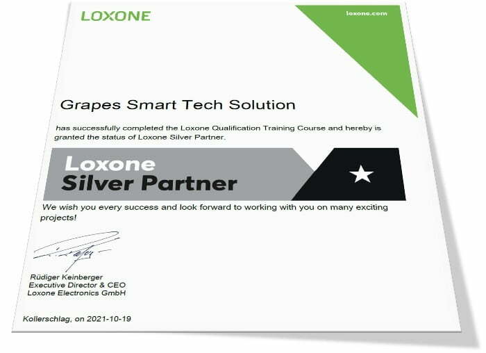 Loxone Malaysia Partner certificate