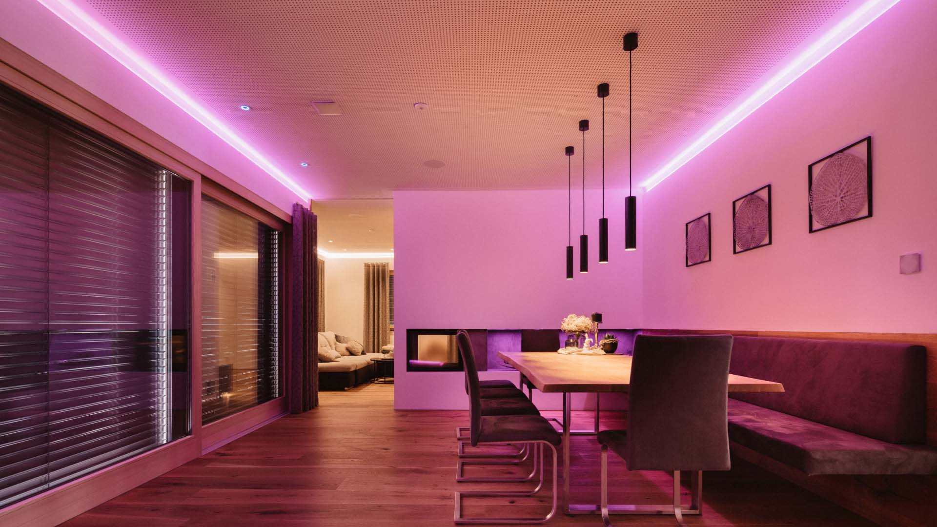 Home dining room loxone lighting | Grapes Smart Tech