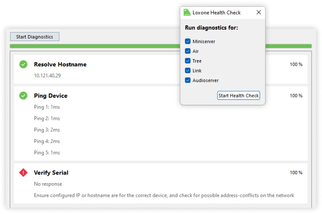 IP conflict detection as part of a health check