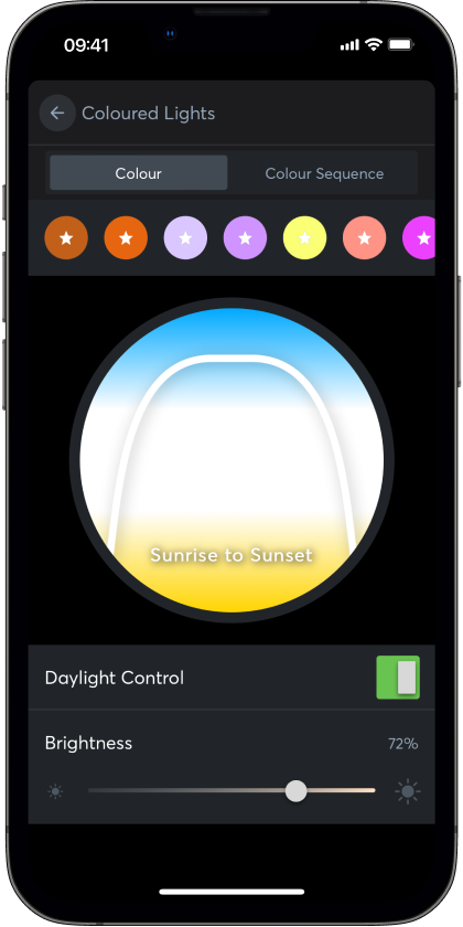 Using the app as a central location to regulate lighting moods | Grapes Smart Tech